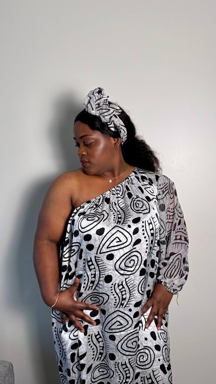 ROBE SITA EN SOIE AVEC FOULARD