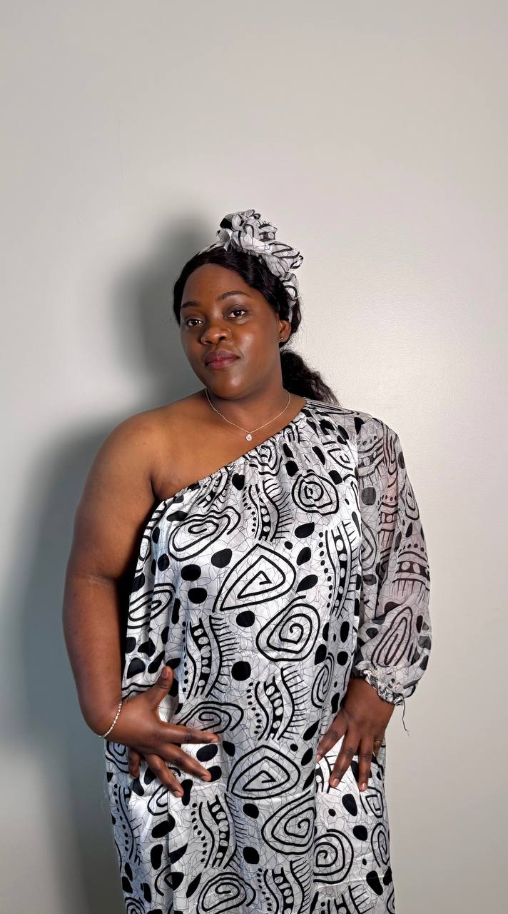 ROBE SITA EN SOIE AVEC FOULARD