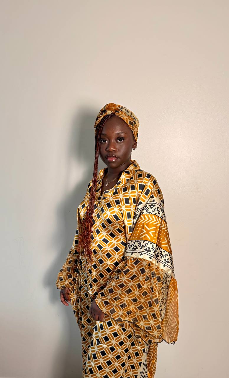 ROBE ALARA EN SOIE AVEC FOULARD