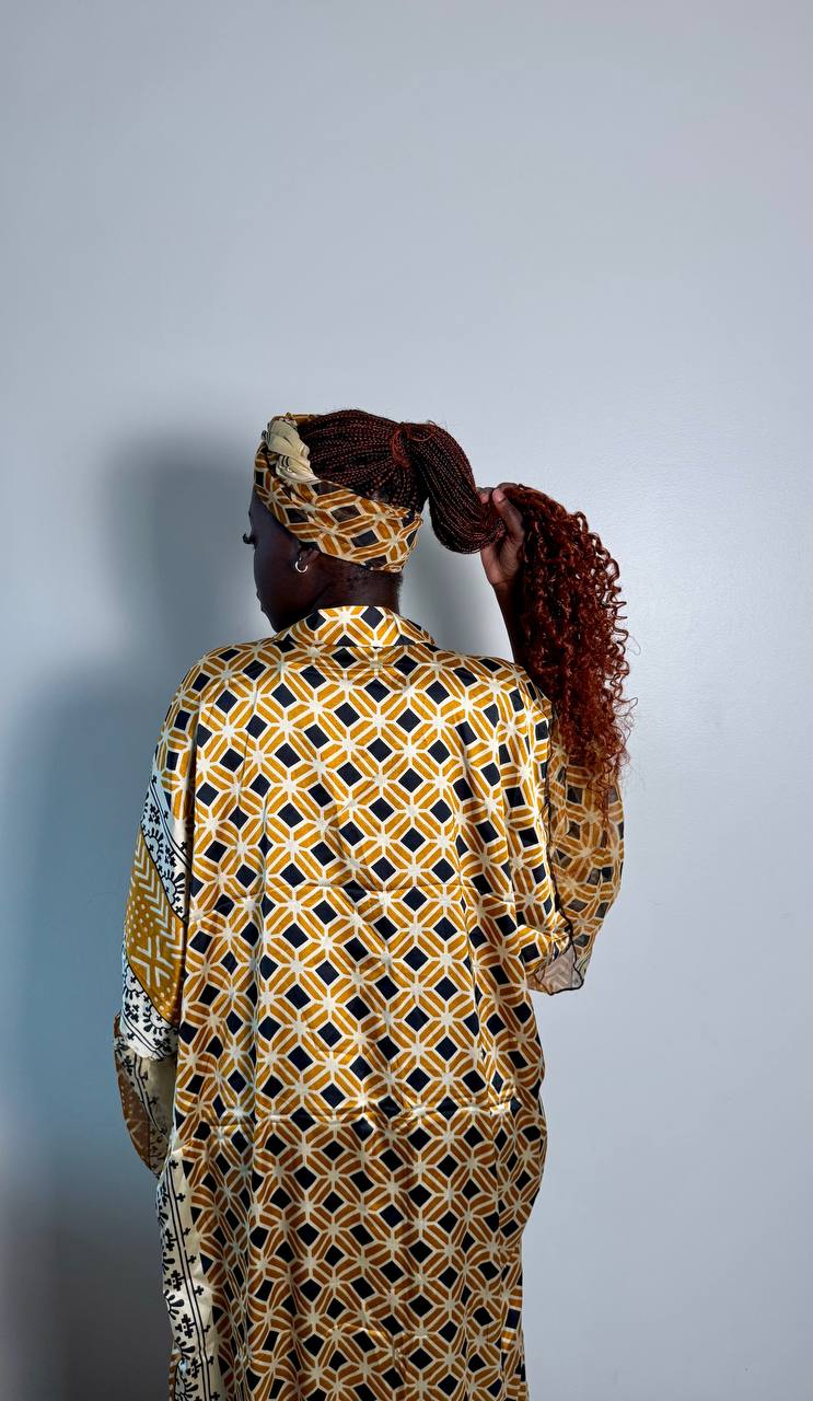 ROBE ALARA EN SOIE AVEC FOULARD