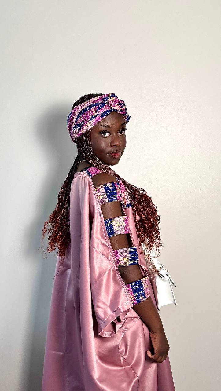 BOUBOU ELLA EN SATIN ET PAGNE