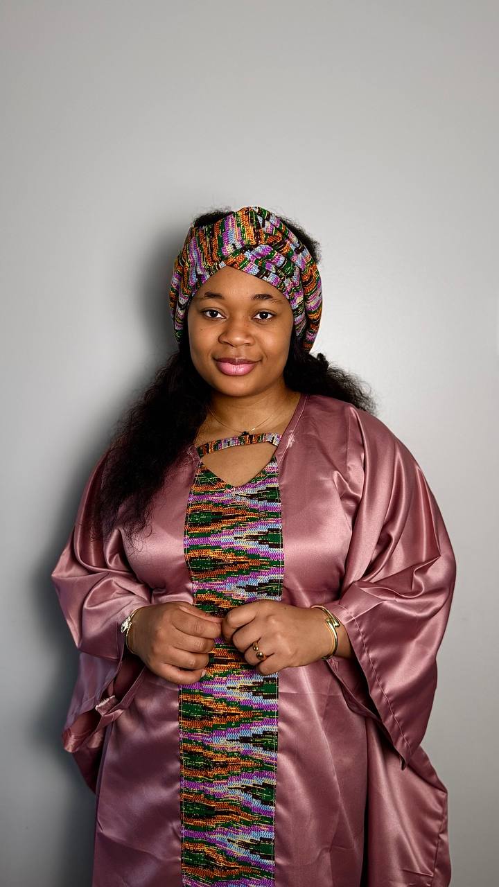 BOUBOU SELANA EN SATIN ET PAGNE