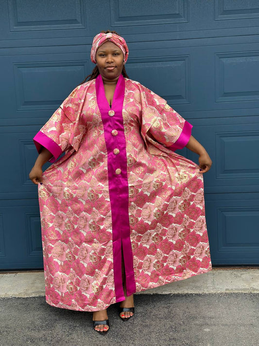 BOUBOU SARA EN BROCARD AVEC FOULARD