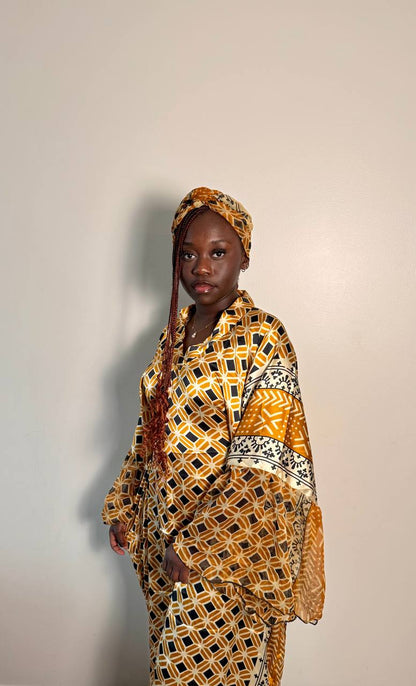 ROBE ALARA EN SOIE AVEC FOULARD