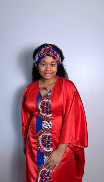 BOUBOU SELANA EN SATIN ET PAGNE