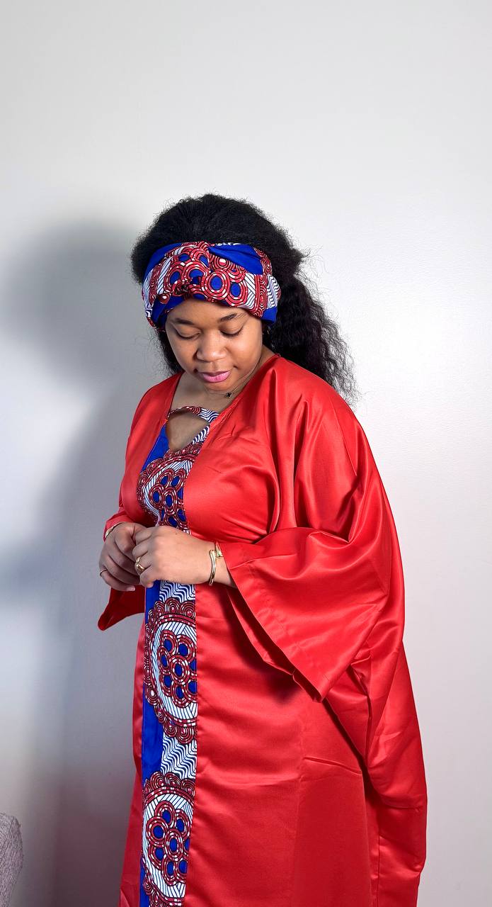 BOUBOU SELANA EN SATIN ET PAGNE