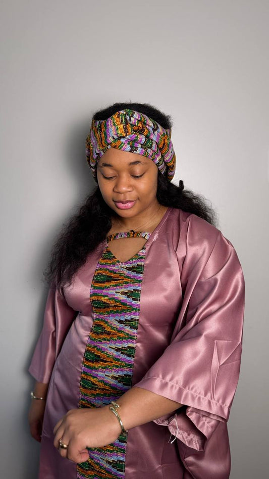 BOUBOU SELANA EN SATIN ET PAGNE