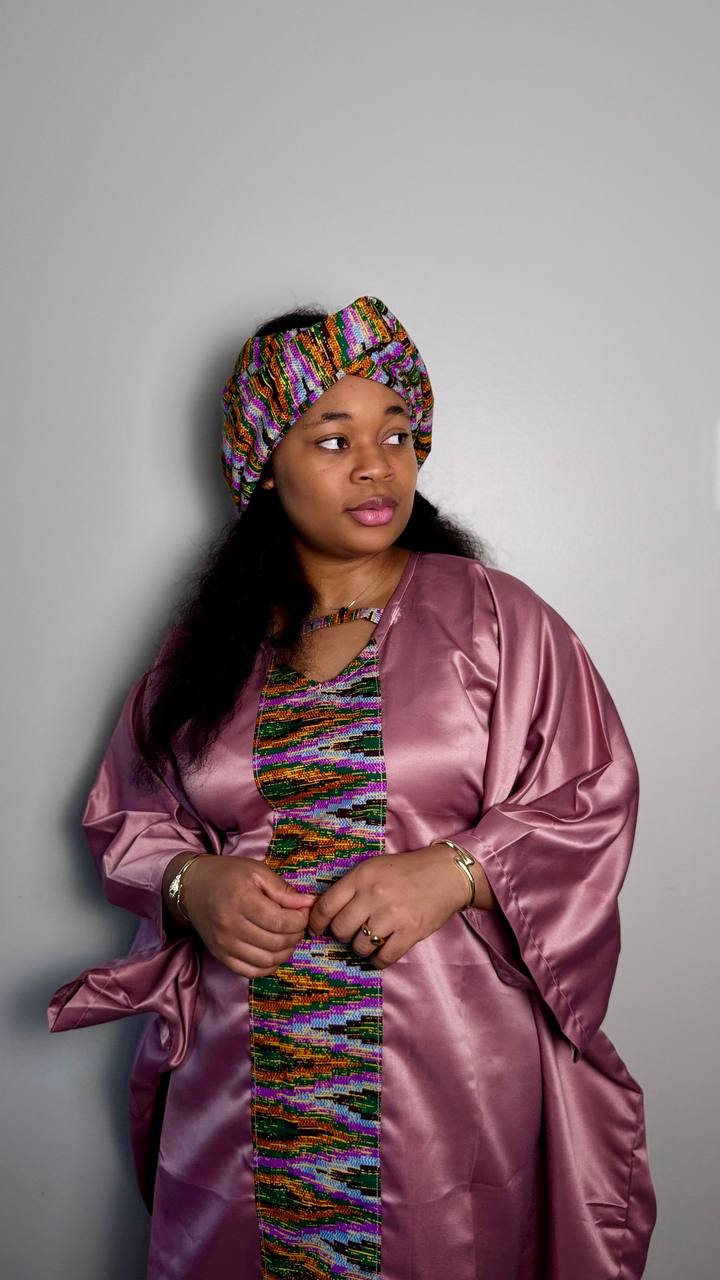BOUBOU SELANA EN SATIN ET PAGNE
