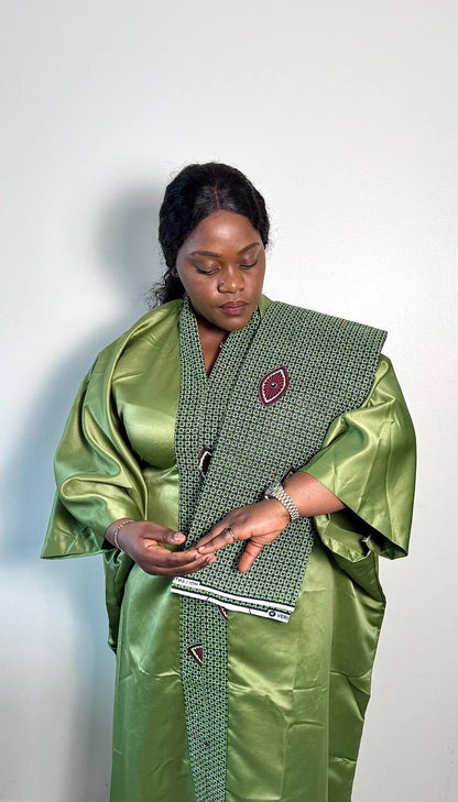BOUBOU NORA EN SATIN ET PAGNE