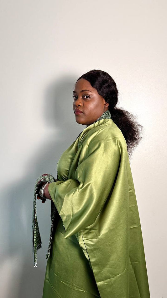 BOUBOU NORA EN SATIN ET PAGNE